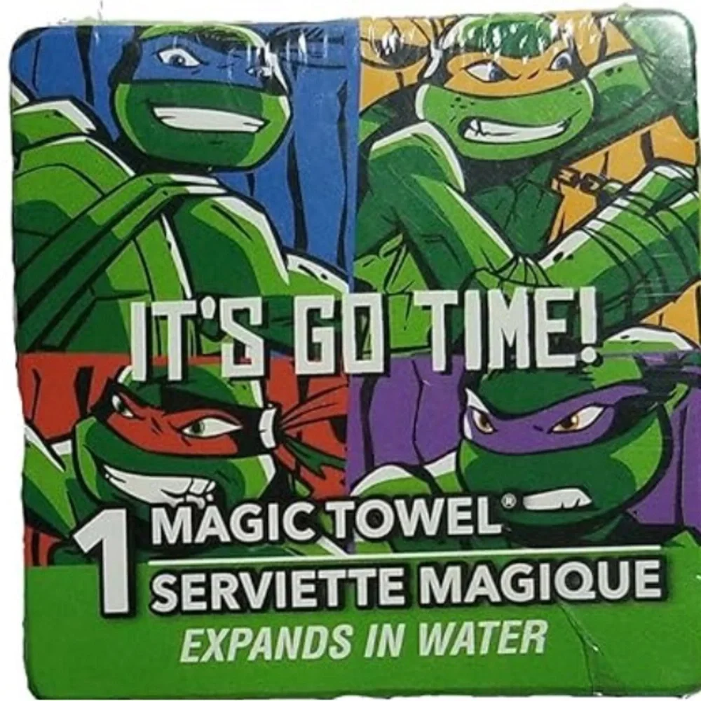 NWT Magic Expanding Compact Towel Teenage Mutant Ninja Turtles TMNT RARE HTF